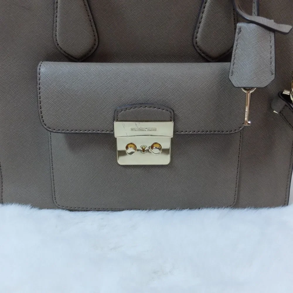 Michael Kors Dark Dune Bridgette Medium Saffiano Tote